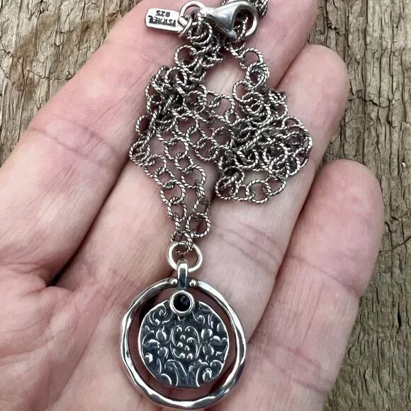 Sundance NEW $188 Sterling Silver Israel Pendant 16-1/2" Chain Pendant Necklace - Picture 4 of 12